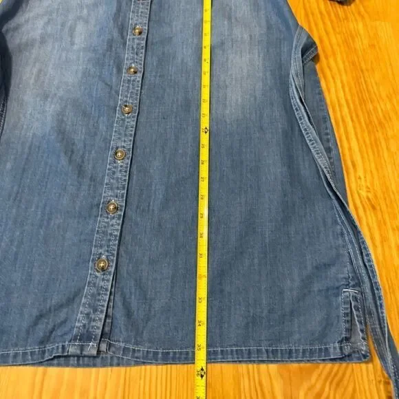 Sanctuary Denim Short Sleeve Sash Belt Blue Jean Mini Dress Women’s SMALL - Picture 5 of 9